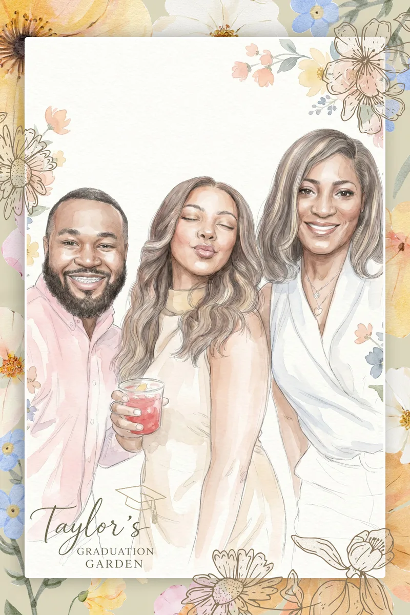 Taylor’s Graduation Garden · AI Watercolor
